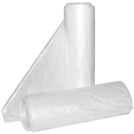 ALUF PLASTICS HiLene AntiMicrobial Coreless Can Liner, 50 to 55 gal Capacity, HDPE, Clear HCR-366017C
